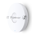 Точка доступа TP-Link 11AX dual-band ceiling access point, up to 1200 Mbit/s at 5 GHz and up to 574 Mbit/s at 2.4 GHz, 1 10/100/1000Mbps LAN port, support PoE 802.3at standard, support BSS coloring, Seamless Roaming, Mesh, Band Steering, Airtime Fairness, MU-MIMO, ma