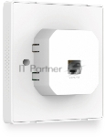 Точка доступа TP-Link Omada AC1200 wireless MU-MIMO Gigabit wall-plate Access Point, 1 Gigabit downlink port, 1 gigabit uplink port, 802.3af/at PoE in, wall plate mounting, support standalone mode and controlled by Omada SDN controller (Software/hardware/Cloud)