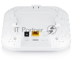 Гибридная точка доступа Zyxel NebulaFlex NWA50AX, WiFi 6, 802.11a/b/g/n/ac/ax (2,4 и 5 ГГц), MU-MIMO, антенны 2x2, до 575+1200 Мбит/с, 1xLAN GE, PoE, без поддержки Captive portal и WPA-Enterprise, защ