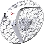 Точка доступа MikroTik LHG 5 Tripack (Three units of LHG 5 with 24.5dBi 5GHz antenna, Dual Chain 802.11an wireless, 600MHz CPU, 64MB RAM, 1x LAN, POE, PSU, RouterOS L3) – all three antennas in single box