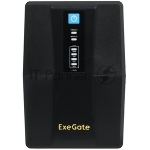 Источник бесперебойного питания ExeGate Power Back BNB-1000.LED.AVR.2SH / 1000 ВА / 550 Вт / 2 x CEE 7 (евророзетка)