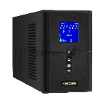 Источник бесперебойного питания (инвертор, синус, для котла) ExeGate SineTower SN-1000.LCD.AVR.2SH.1C13.USB 1000VA/800W, чистая синусоида, LCD дисплей, AVR, 2*Schuko+1*C13, USB, линейно-интерактивный, черный