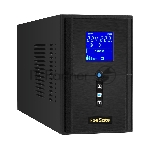 Источник бесперебойного питания (инвертор, синус, для котла) ExeGate SineTower SZ-1000.LCD.AVR.2SH.1C13.USB 1000VA/800W, чистая синусоида, LCD дисплей, AVR, 2*Schuko+1*C13, USB, линейно-интерактивный, внешняя батарея 24В до 200А·ч, черный
