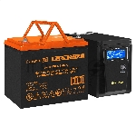 Комплект Источник бесперебойного питания EX295986RUS + батарея 75Aч EX285653RUS 1шт (инвертор, синус, для котла) ExeGate SineTower SZ-600.LCD.AVR.1SH <600VA/360W, чистый синусоида, LCD дисплей, AVR, 1*Schuko, линейно-интерактивный, Black> + батарея ExeGate HRL 12-75 (12В, 75Ач) 1шт