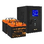 Комплект Источник бесперебойного питания EX295988RUS + батарея 33Aч EX285664RUS 2шт (инвертор, синус, для котла) ExeGate SineTower SZ-1500.LCD.AVR.2SH.1C13.USB <1500VA/1200W, чистый синусоида, LCD дисплей, AVR, 2*Schuko+1*C13, USB, линейно-интерактивный, Black> + батарея ExeGate HRL 12-33 (12В, 33Ач) 2шт