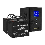 Комплект Источник бесперебойного питания EX295988RUS + батарея 75Aч EX282983RUS 2шт (инвертор, синус, для котла) ExeGate SineTower SZ-1500.LCD.AVR.2SH.1C13.USB <1500VA/1200W, чистый синусоида, LCD дисплей, AVR, 2хSchuko+1хC13, USB, линейно-интерактивный, Black> + батарея ExeGate DT 1275 (12В, 75Ач) 2шт