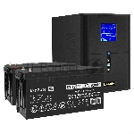 Комплект Источник бесперебойного питания EX295989RUS + батарея 200Aч EX282991RUS 2шт (инвертор, синус, для котла) ExeGate SineTower SZ-2000.LCD.AVR.3SH.1C13.USB 2000VA/1600W, чистый синусоида, LCD дисплей, AVR, 3хSchuko+1хC13, USB, линейно-интерактивный, черный + батарея ExeGate DT 12200 (12В, 200А·ч) 2шт