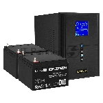 Комплект Источник бесперебойного питания EX295989RUS + батарея 26Aч EX282970RUS 2шт (инвертор, синус, для котла) ExeGate SineTower SZ-2000.LCD.AVR.3SH.1C13.USB 2000VA/1600W, чистый синусоида, LCD дисплей, AVR, 3*Schuko+1*C13, USB, линейно-интерактивный, черный + батарея ExeGate DT 1226 (12В, 26А·ч) 2шт