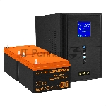 Комплект Источник бесперебойного питания EX295989RUS + батарея 26Aч EX285663RUS 2шт (инвертор, синус, для котла) ExeGate SineTower SZ-2000.LCD.AVR.3SH.1C13.USB 2000VA/1600W, чистый синусоида, LCD дисплей, AVR, 3хSchuko+1хC13, USB, линейно-интерактивный, черный + батарея ExeGate HRL 12-26 (12В, 26А·ч) 2шт