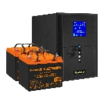 Комплект Источник бесперебойного питания EX295989RUS + батарея 33Aч EX285664RUS 2шт (инвертор, синус, для котла) ExeGate SineTower SZ-2000.LCD.AVR.3SH.1C13.USB <2000VA/1600W, чистый синусоида, LCD дисплей, AVR, 3*Schuko+1*C13, USB, линейно-интерактивный, Black> + батарея ExeGate HRL 12-33 (12В, 33Ач) 2шт