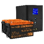 Комплект Источник бесперебойного питания EX295989RUS + батарея 65Aч EX282982RUS 2шт (инвертор, синус, для котла) ExeGate SineTower SZ-2000.LCD.AVR.3SH.1C13.USB <2000VA/1600W, чистый синусоида, LCD дисплей, AVR, 3*Schuko+1*C13, USB, линейно-интерактивный, черный> + батарея ExeGate HR 12-65 (12В, 65А·ч) 2шт