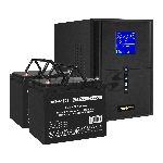 Комплект Источник бесперебойного питания EX295989RUS + батарея 75Aч EX282983RUS 2шт (инвертор, синус, для котла) ExeGate SineTower SZ-2000.LCD.AVR.3SH.1C13.USB <2000VA/1600W, чистый синусоида, LCD дисплей, AVR, 3хSchuko+1хC13, USB, линейно-интерактивный, Black> + батарея ExeGate DT 1275 (12В, 75Ач) 2шт