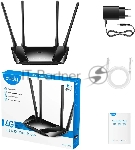 Роутер беспроводной Cudy LT400 N300 10/100BASE-TX/4G cat.4 черный