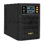 Источник бесперебойного питания On-line ExeGate PowerExpert TL-1000.LCD.AVR.2SH.USB.RS232.SNMP 1000VA/1000W, On-Line, PF=1, LCD, 2*Schuko, RS232, USB, SNMP-slot, встроенные батареи 12V 7.2Ah - 2шт, Tower, металлический корпус, черный