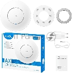 Точка доступа AX3000 Dual Band Ceiling Mount Wi-Fi 6 Access Point, Chipset MT7981, 802.11ax/ac/a/b/g/n, 2402Mbps at 5GHz + 574Mbps at 2.4GHz, 1 x 2.5G RJ45 Port, MU-MIMO, Support 12V DC or 802.3at PoE or Passive PoE, Internal Antennas, 48V passive PoE adapter included, Cudy Mesh Support