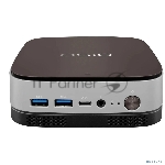 Мини ПК Osio BaseLine B51i-017 i5 1235U (1.3) 16Gb SSD 512Gb Iris Xe Win 11Pro 64 GbitEth WiFi BT 59.85W коричневый/серебристый