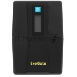 Источник бесперебойного питания ExeGate Smart LB-650.LCD.AVR.2SH.USB / 650 ВА / 390 Вт / 2 x CEE 7 (евророзетка)