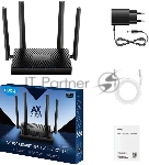 Роутер беспроводной Cudy WR3000E 2.0 Гигабитный роутер Wi-Fi 6 AX3000, 2,4/5 ГГц, до 2976 Мбит/с, 5x1 Гбит/с, IPv6, 4 антенны, черный