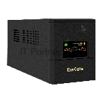 Источник бесперебойного питания ExeGate SpecialPro Smart LLB-1000.LCD.AVR.4SH (1000VA/700W, LCD, AVR, 4*Schuko, батарея 12V 7.2Ah - 2 шт., металлический корпус, Black)