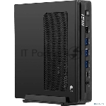 Персональный компьютер MSI Pro DP10 A14MG Mini Core i3-14100 (3.5GHz), 8Gb(8*1) DDR5 SO-DIMM, 512GB SSD M.2, Intel Graphics, noDVD, WiFi, BT, 120W, noOS, 1y war-ty, Black