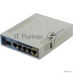 Сетевое оборудование MikroTik RB962UiGS-5HacT2HnT Роутер 2.4+5ГГц, 802.11a/b/g/n/ac, 5x Ethernet 1G, 1x SFP