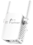 Усилитель TP-Link Wi-Fi AC750 Wi-Fi Range Extender, Wall Plugged,433Mbps at 5GHz + 300Mbps at 2.4GHz, 802.11ac/a/b/g/n, 1 10/100M LAN, WPS button, 2 fixed antennas поставляется без кабеля RJ-45