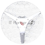 Точка доступа Mikrotik RBLHG-2nD-XL with 21dBi 2.4GHz antenna, Dual Chain 802.11bgn wireless, 650MHz CPU, 64MB RAM, 1 x LAN, POE, PSU, pole mount, RouterOS L3 {4}